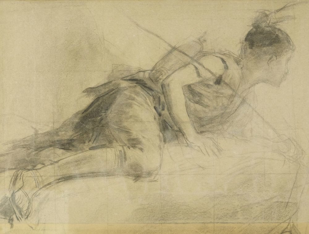Studie Pfahlbauer av Albert Anker