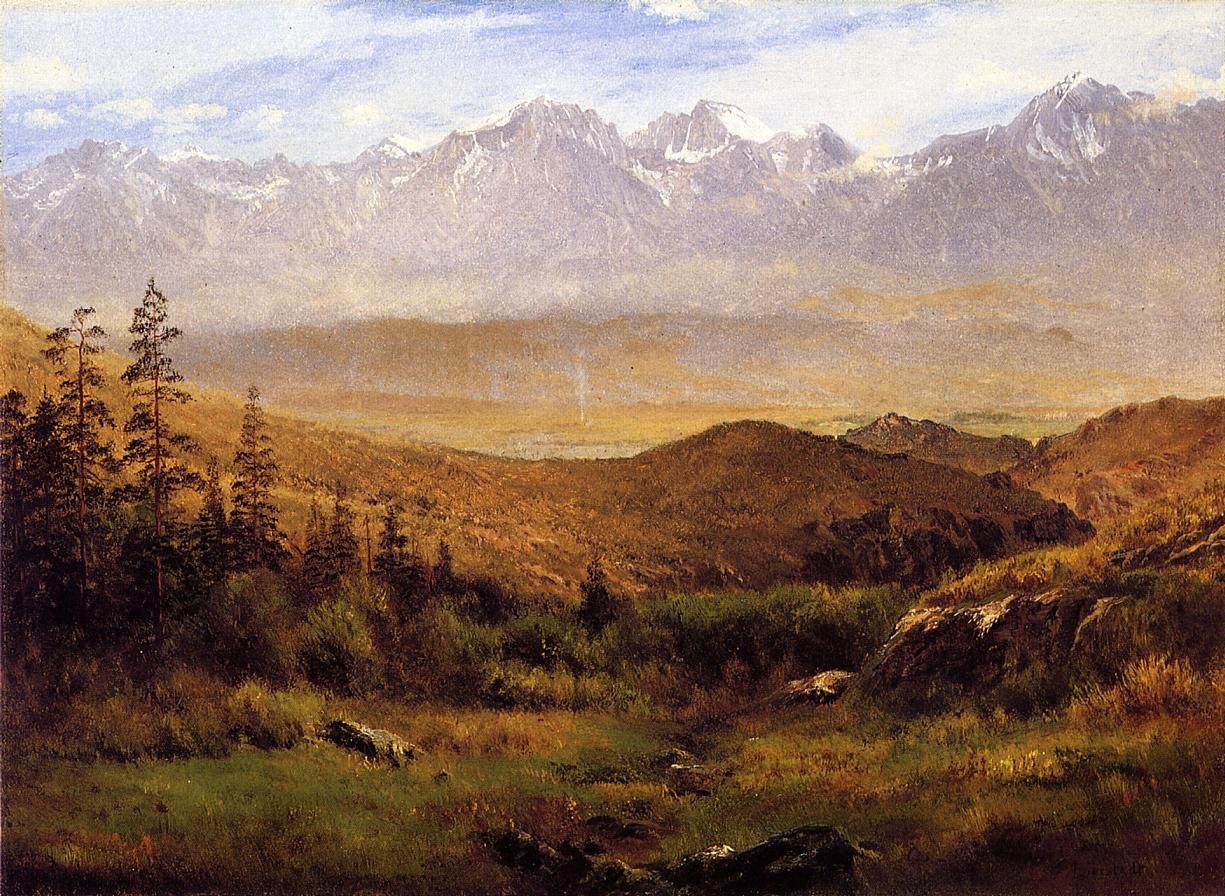 In the Foothills of the Mountais av Albert Bierstadt