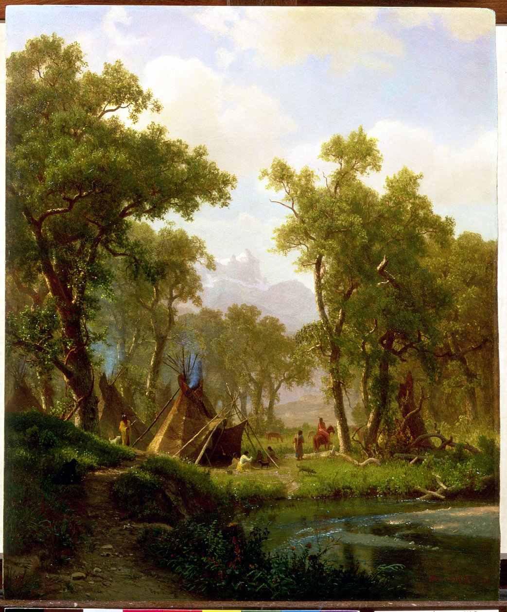 Indian Encampment, Shoshone Village, 1860 av Albert Bierstadt
