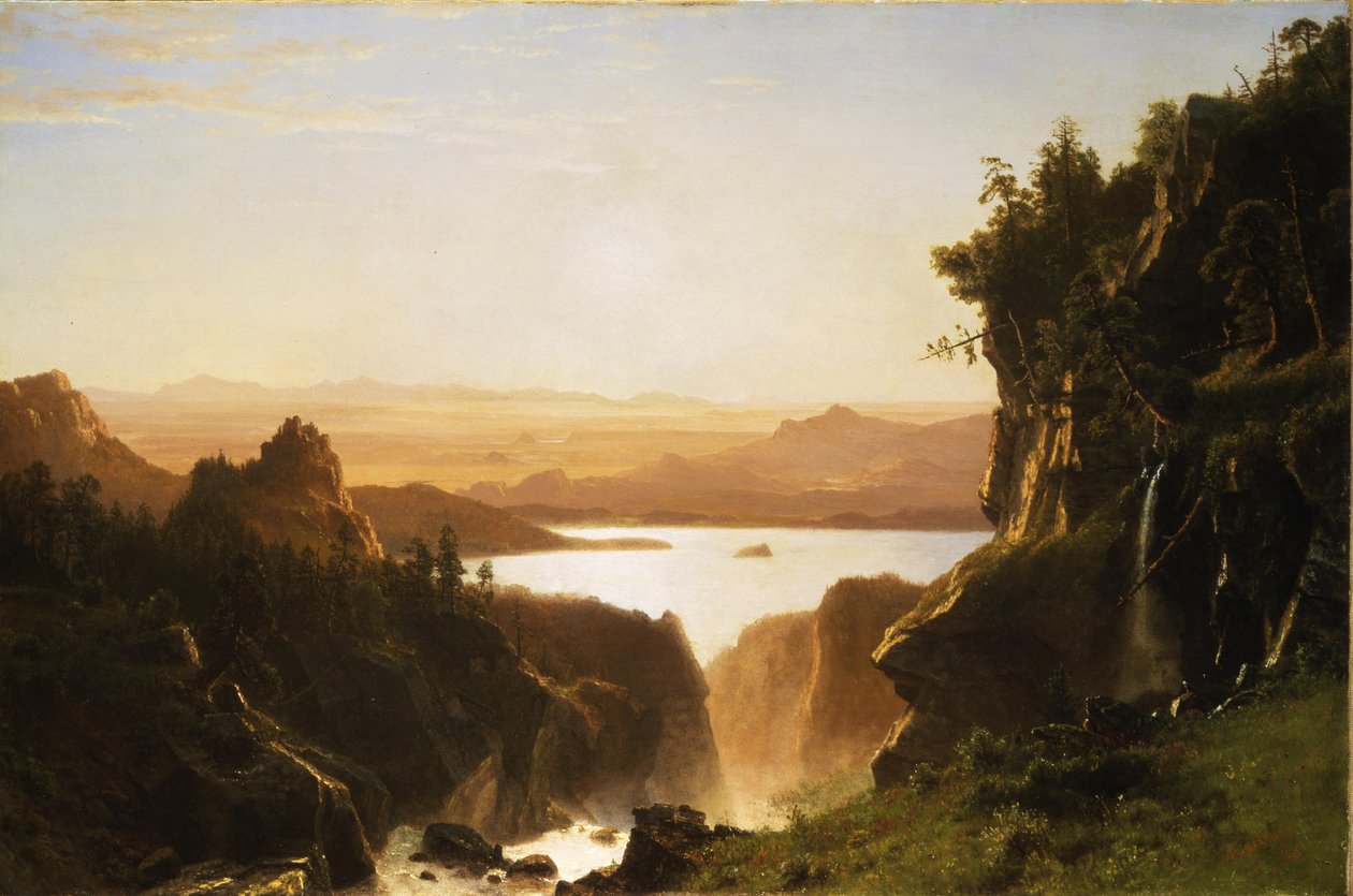 Island Lake, Wind River Range, Wyoming av Albert Bierstadt