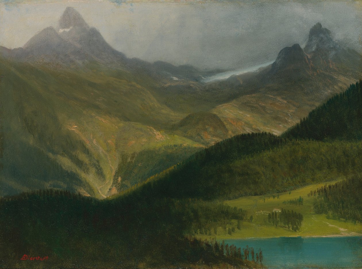 Mountain landscape  av Albert Bierstadt