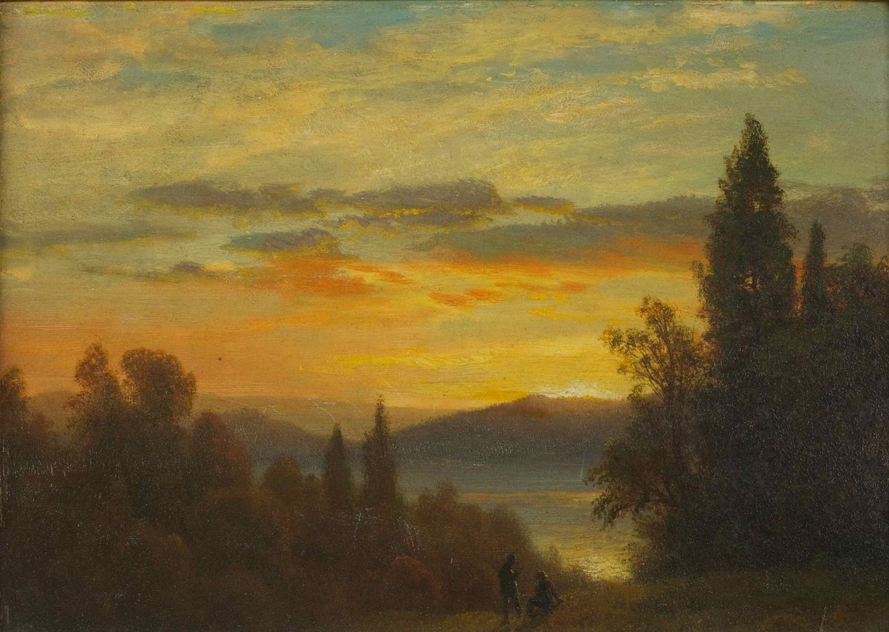 På Hudsonfloden nära Irvington av Albert Bierstadt