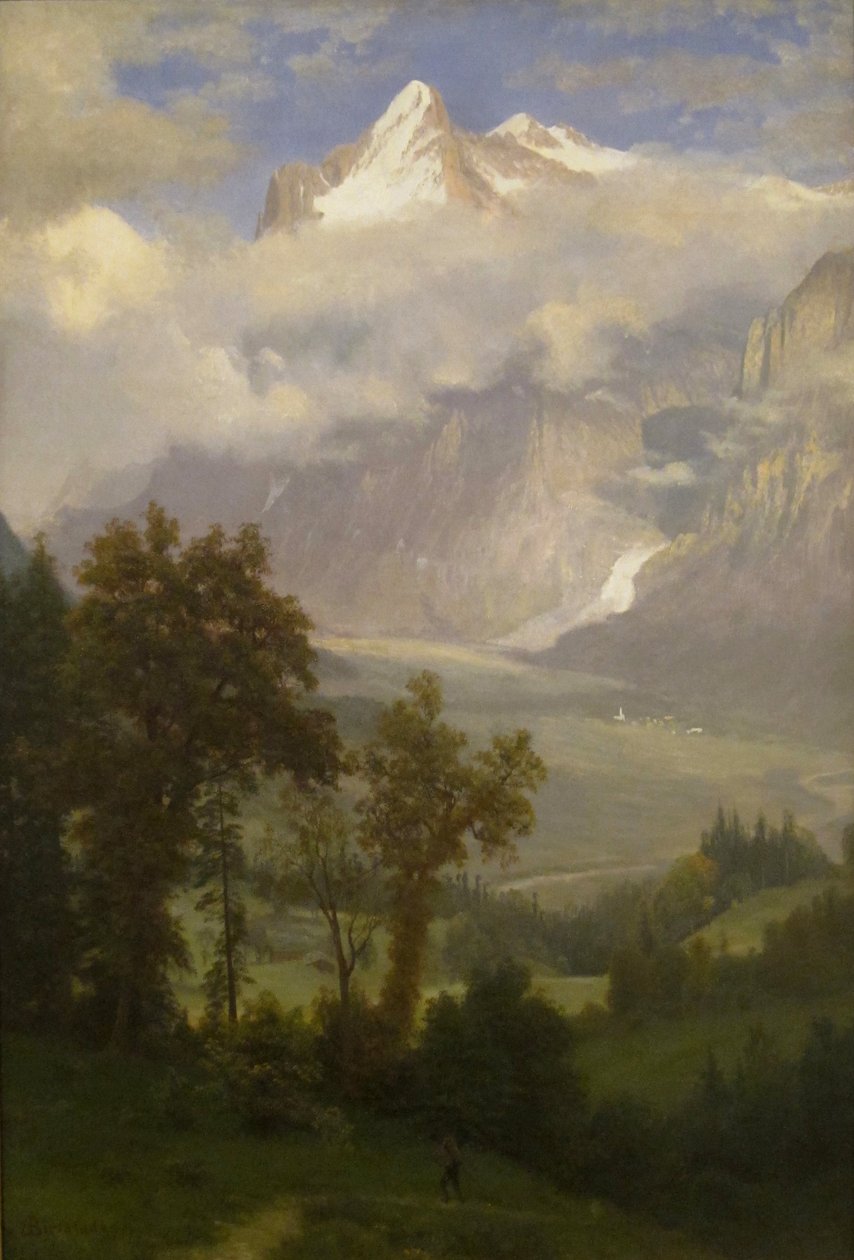 View of Wetterhorn from the Valley of Grindelwald  av Albert Bierstadt