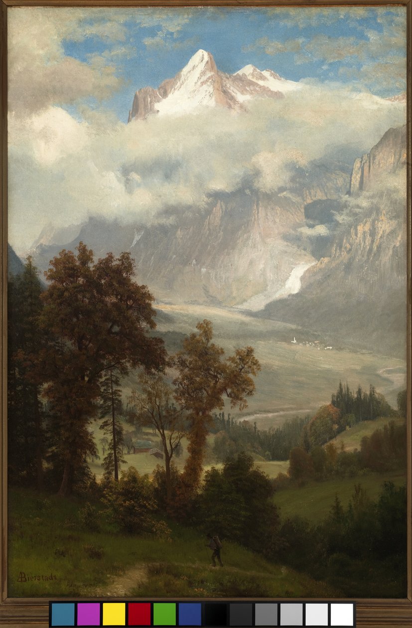 Utsikt över Wetterhorn från Grindelwalddalen av Albert Bierstadt