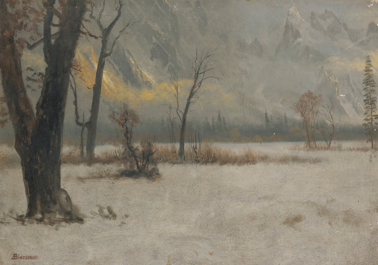 Winter landscape av Albert Bierstadt
