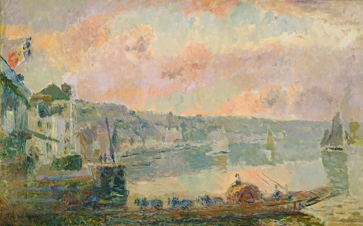Färjan vid La Bouille av Albert Charles Lebourg