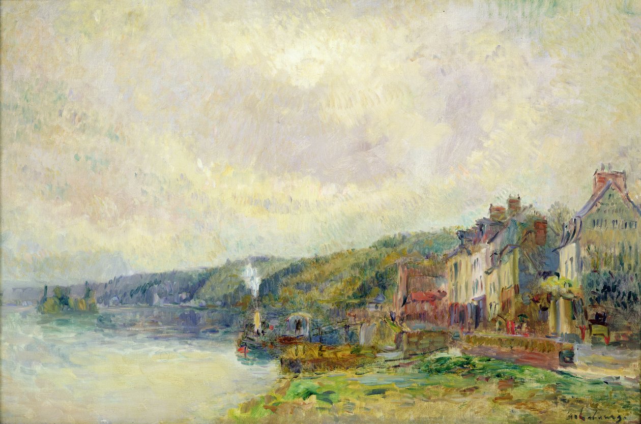 Seinen vid Croisset (Seine-Maritime) av Albert Charles Lebourg
