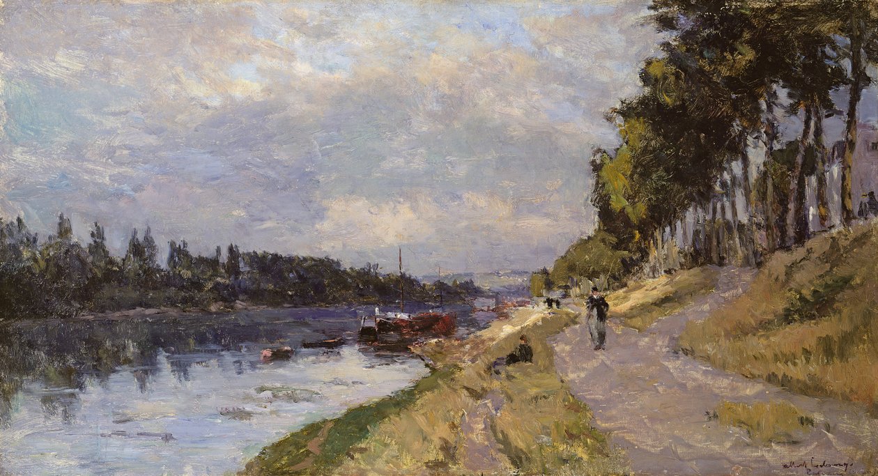 Seinen vid Puteaux av Albert Charles Lebourg