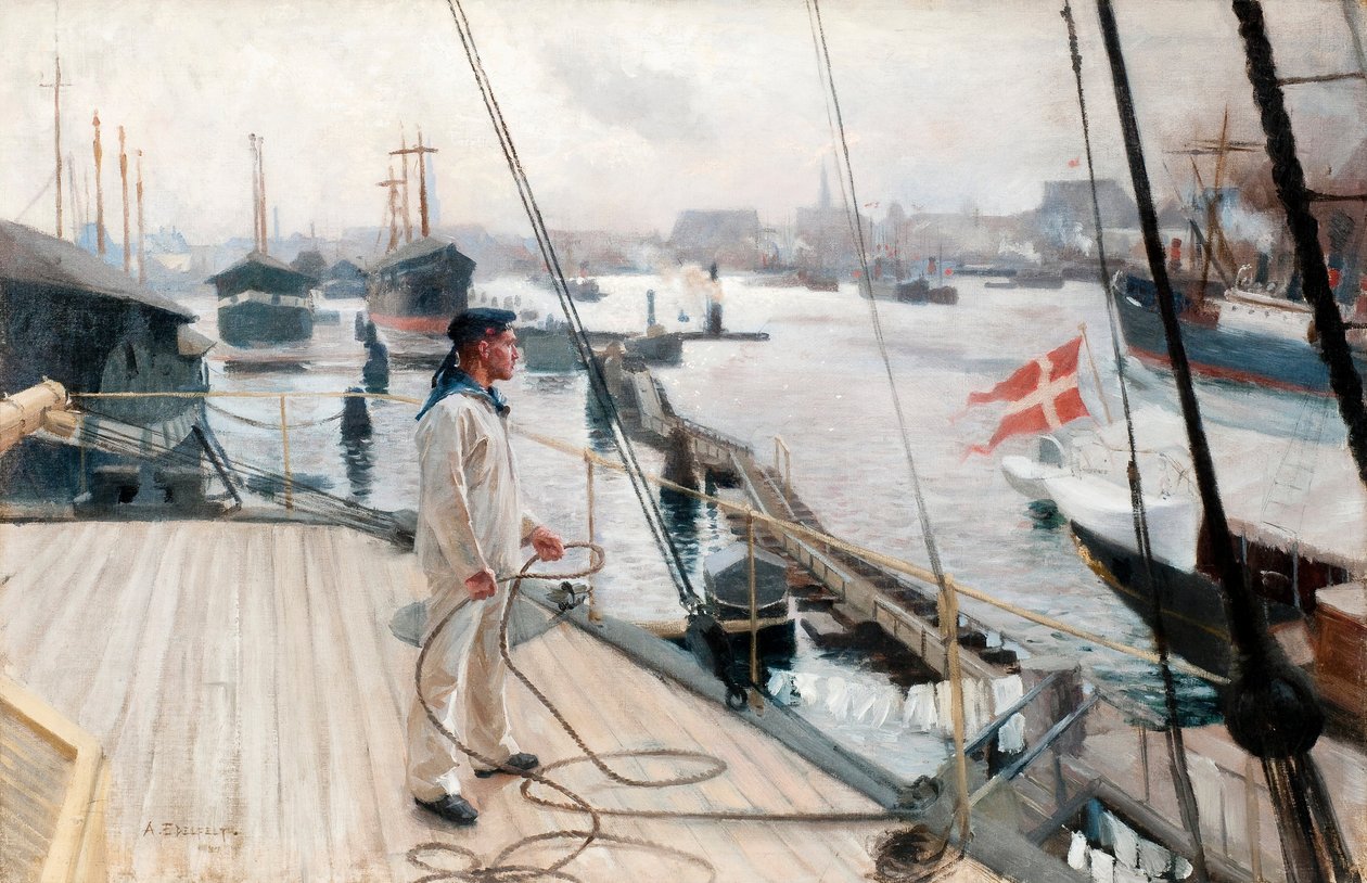 From the port of Copenhagen I.Svenska av Albert Gustaf Aristides Edelfelt