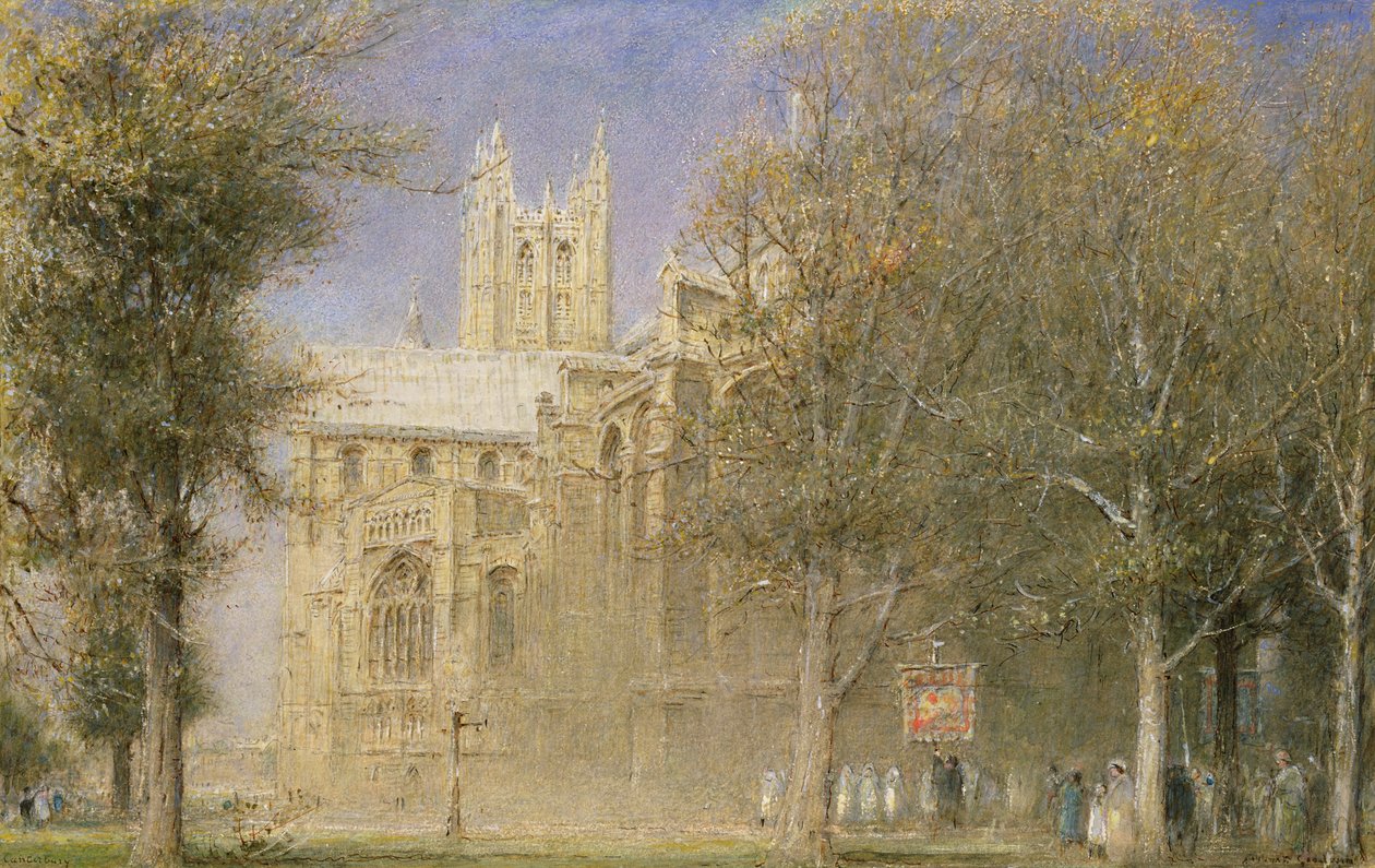 Canterbury katedral av Albert Goodwin