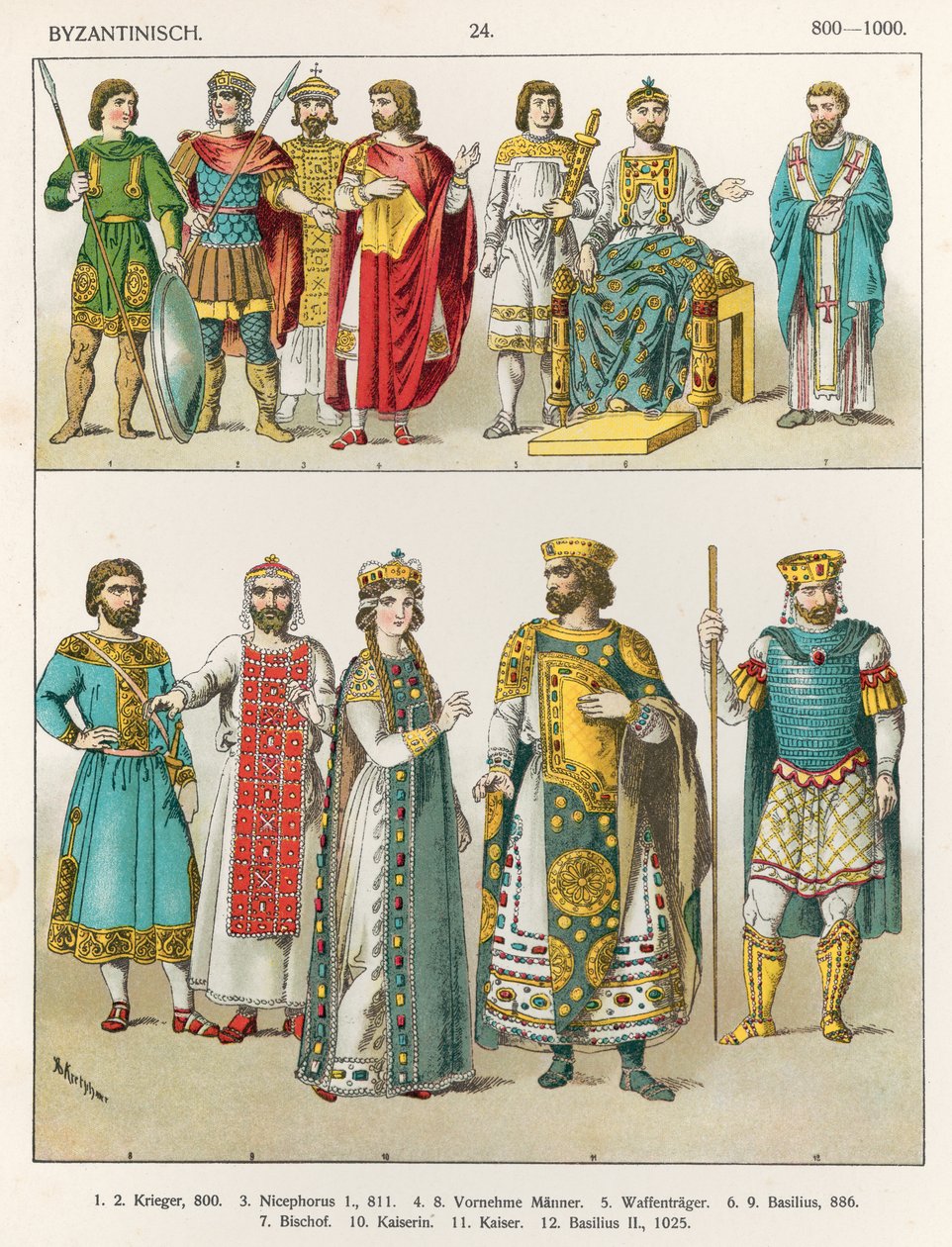 Kjole ved det byzantinske hof, 800-1000, fra 