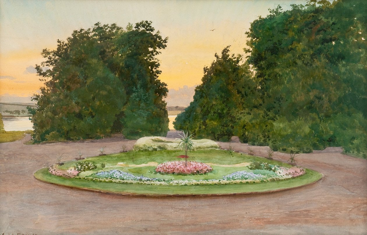Evening in the Park av Albert Nikolaevich Benois