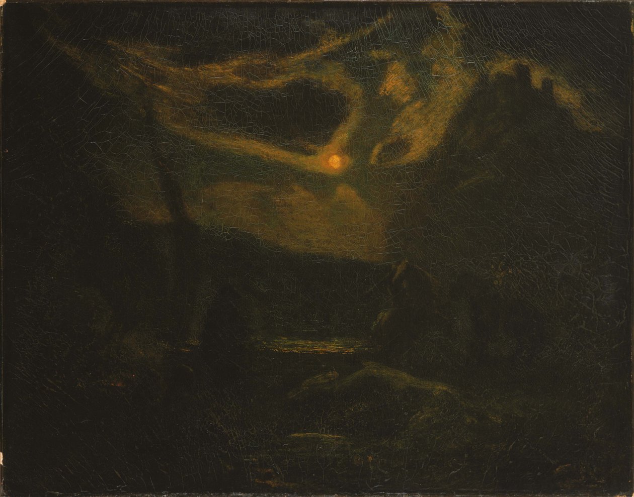 Macbeth och häxorna av Albert Pinkham Ryder