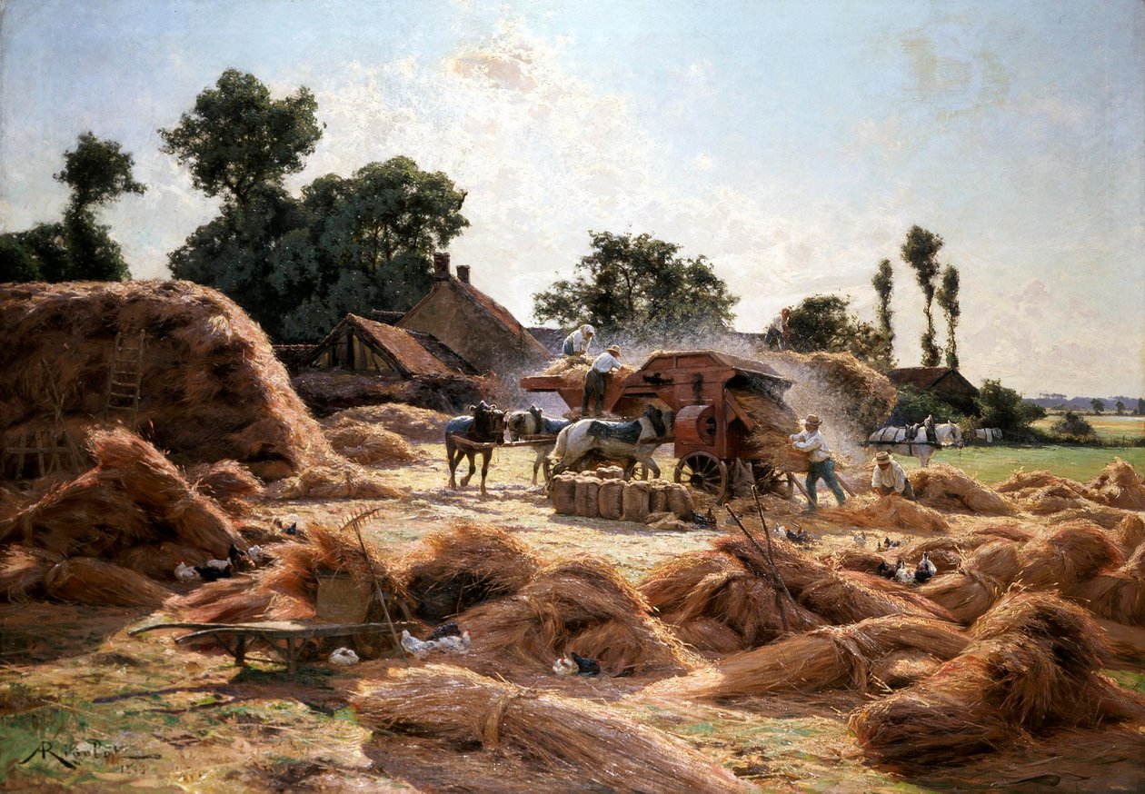  The Threshing MachinenFrancais : La batteuse, Loiretn  av Albert Rigolot