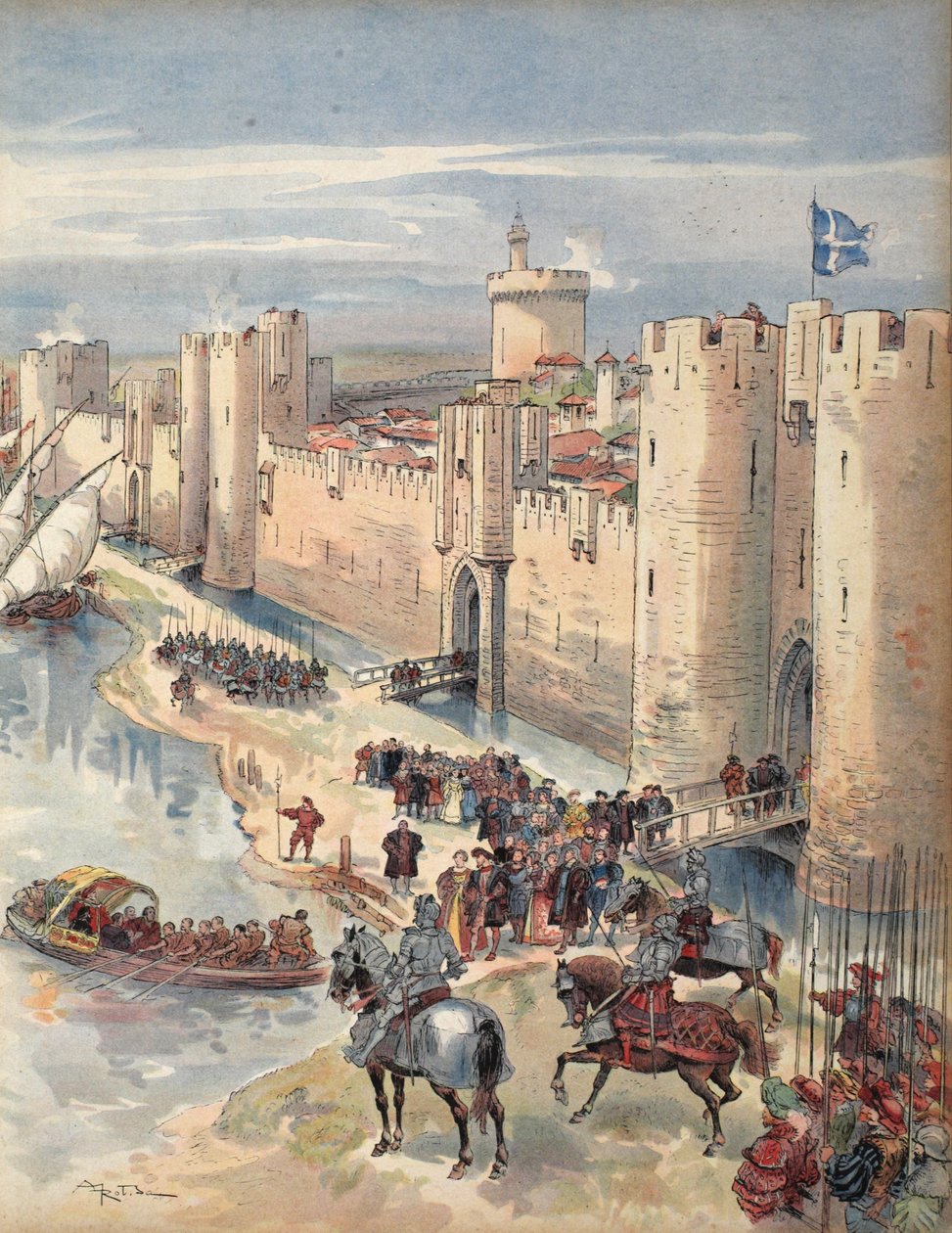 Intervju av Aigues-Mortes, illustration från 