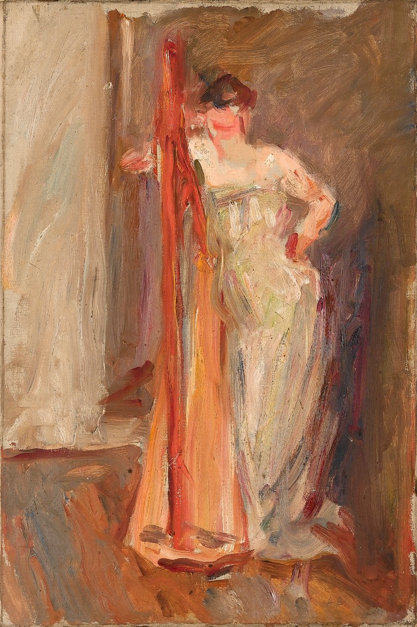 Kvinna med harpa - ca 1905 av Albert de Belleroche
