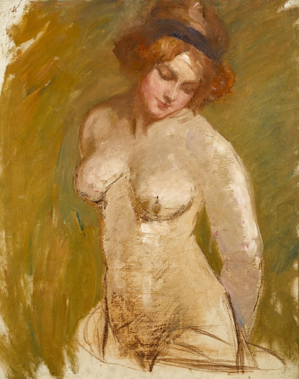 Naken med bandeau, ca 1900 av Albert de Belleroche
