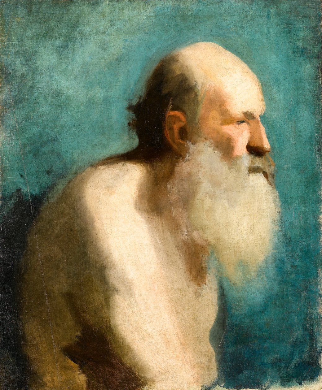 Profilstudie av en gammal man, ca 1880 av Albert de Belleroche