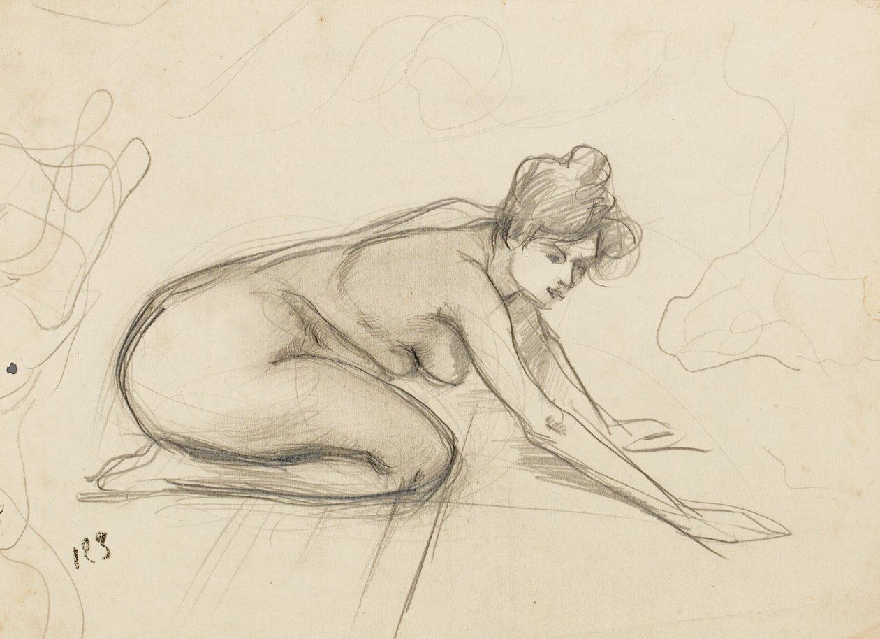 Studie av en naken, ca 1900 av Albert de Belleroche