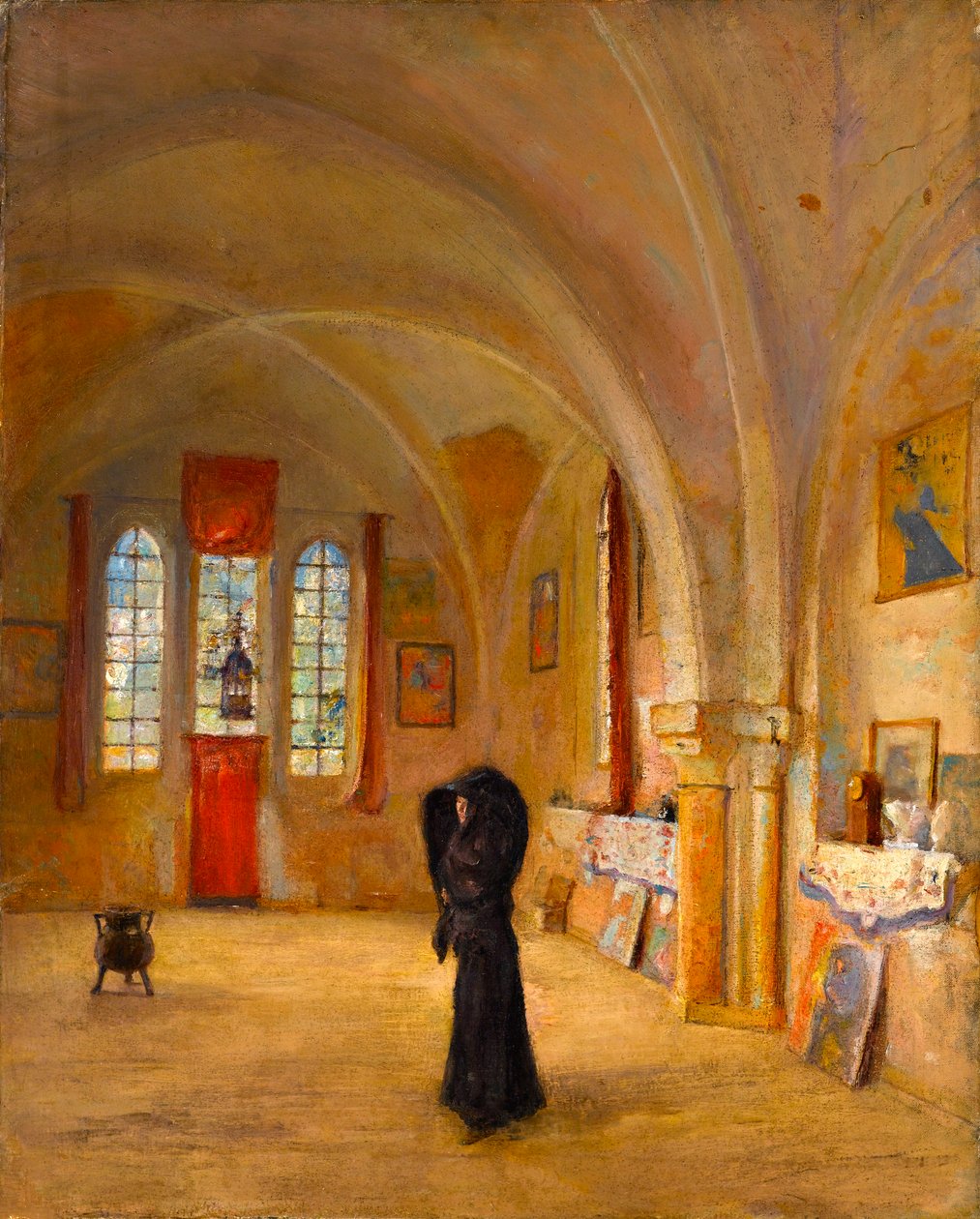 The Artists Studio, La Vielle Chapelle, La Boissiere, Chateauden, c.1909 av Albert de Belleroche
