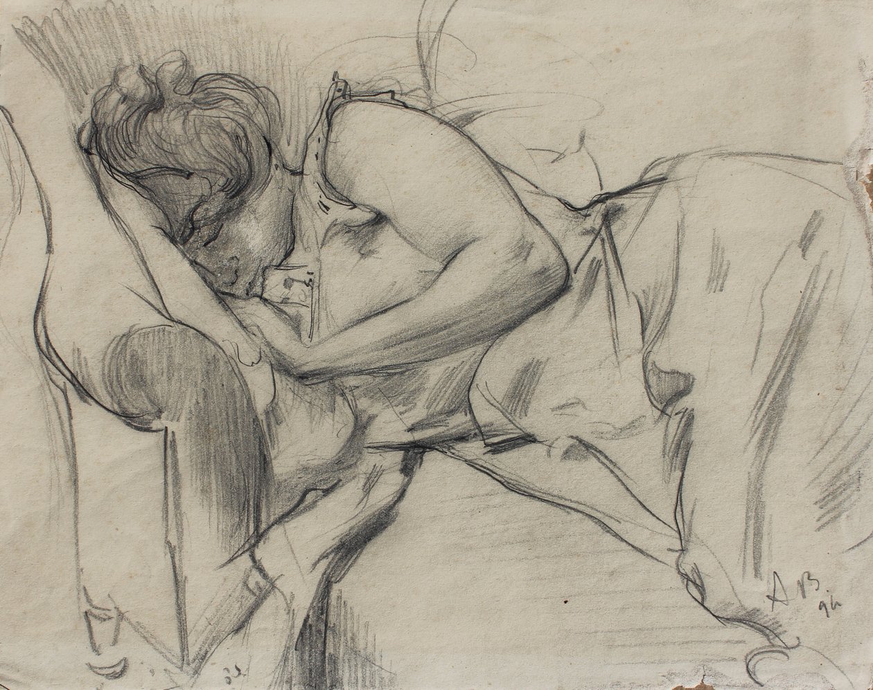 Sovande kvinna, 1894 av Albert de Belleroche