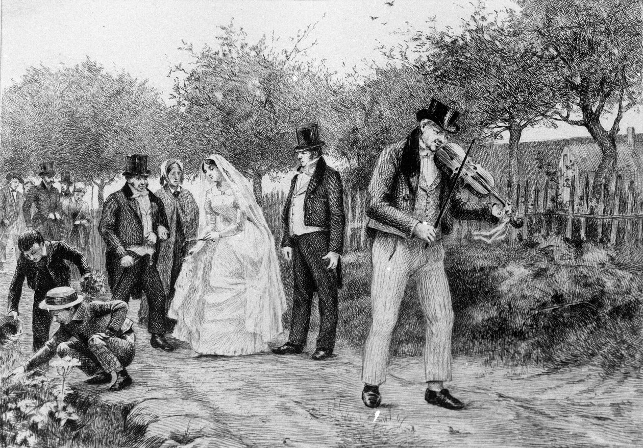 Illustration av romanen "" Madame Bovary"" av Gustave Flaubert (1821-1880). Illustration av Albert Fourie (1854-1937). av Albert Auguste Fourie