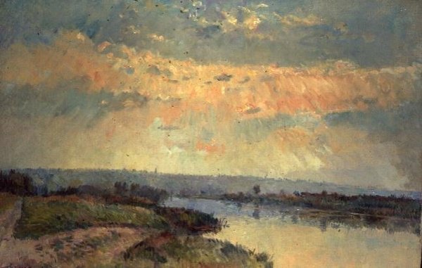Sen eftermiddag på Seine av Albert Charles Lebourg