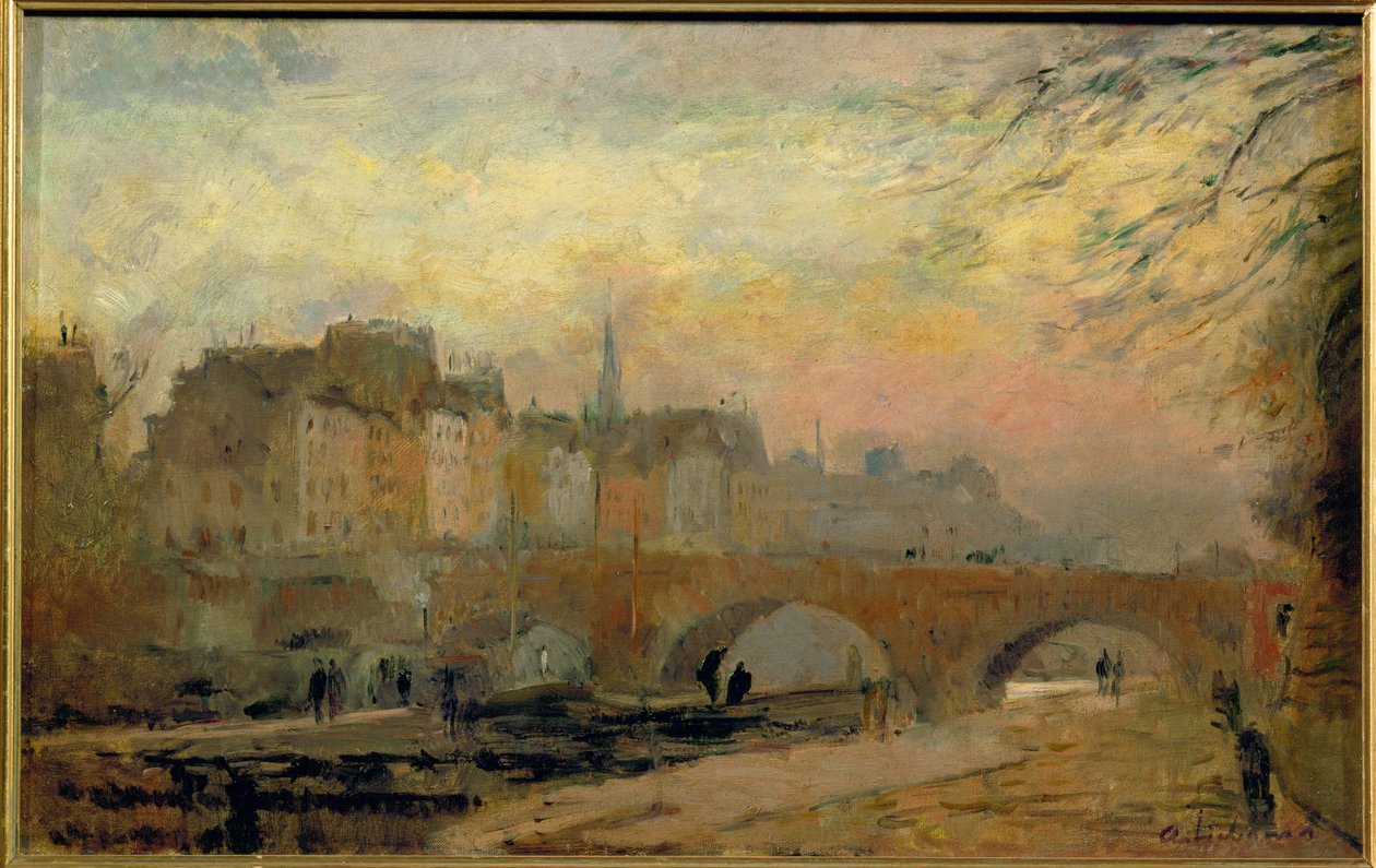 Quai de Paris (olja på duk) av Albert-Charles Lebourg