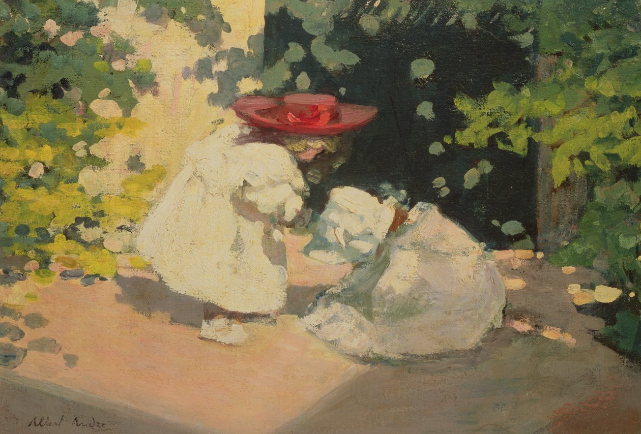 Små flickor som leker av Albert Andre