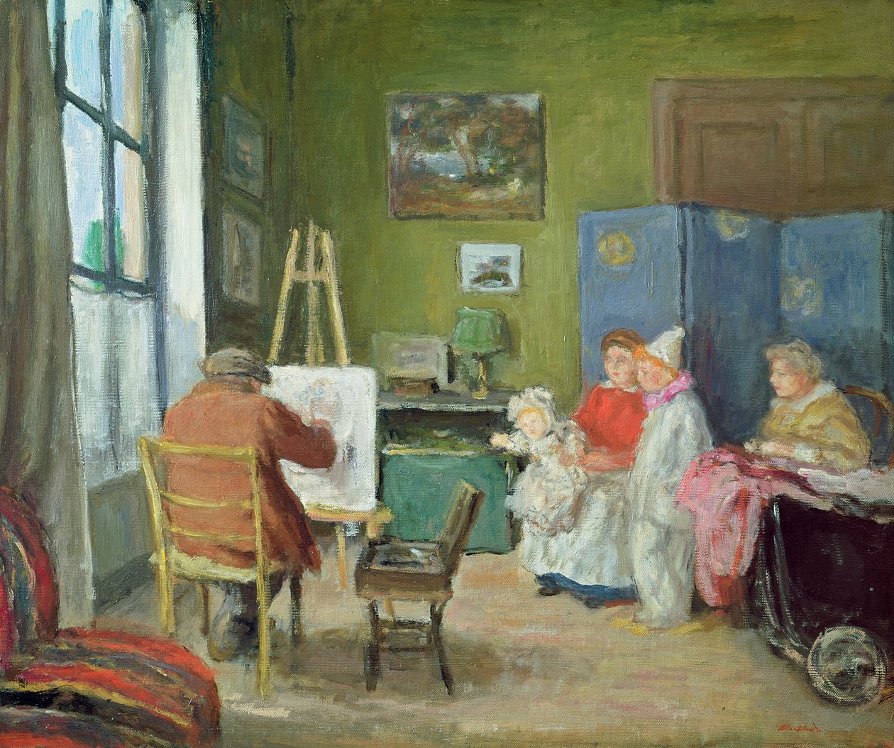 Renoir målar sin familj, Rue Caulaincourt av Albert Andre