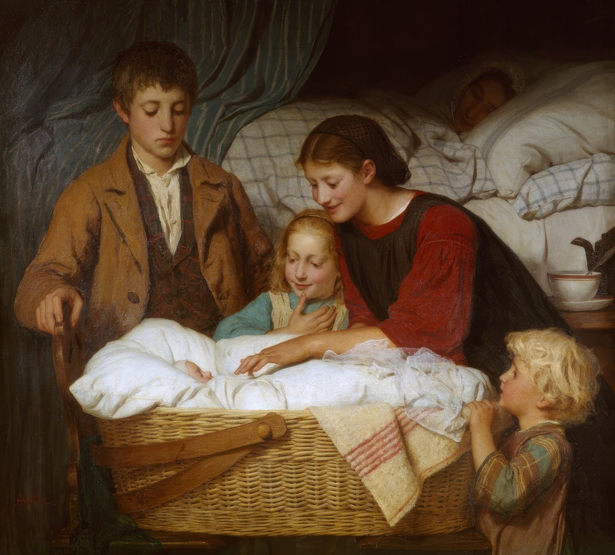 Den nyfödda av Albert Anker