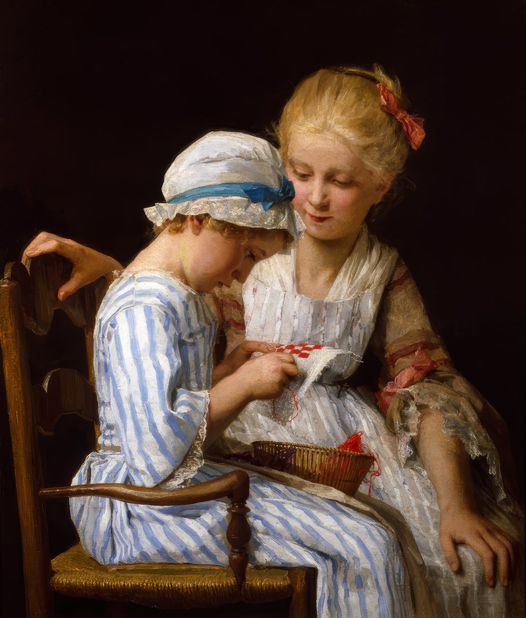 Broderierna av Albert Anker