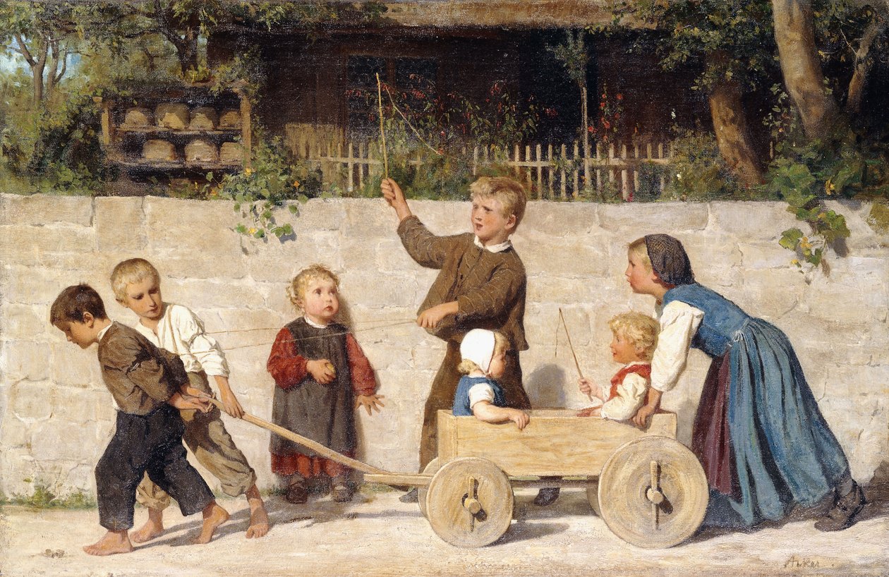 Barnlag, 1868 av Albert Anker