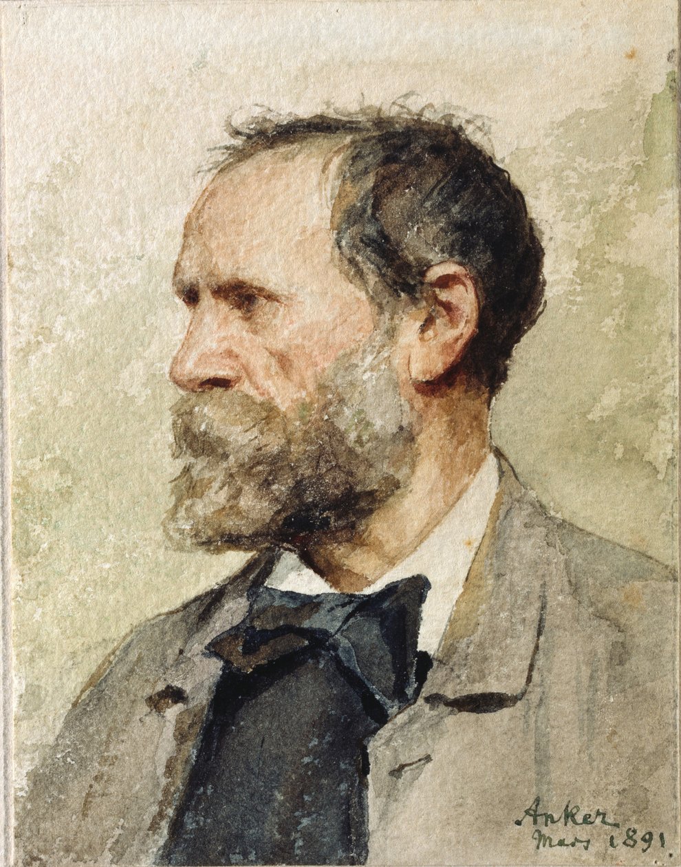 Självporträtt, 1891. av Albert Anker