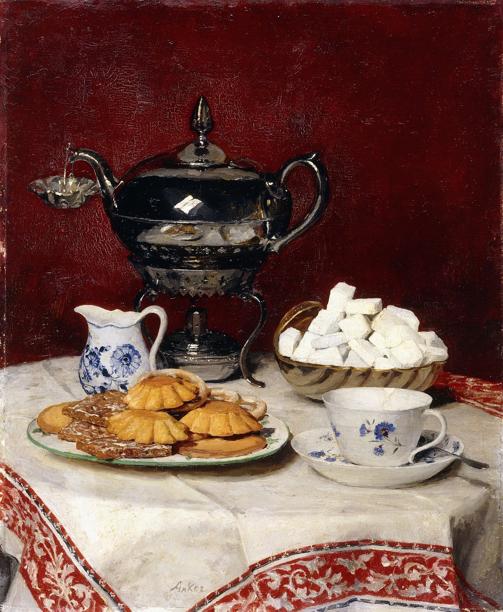 Stilleben: smakfullt te, 1897 av Albert Anker