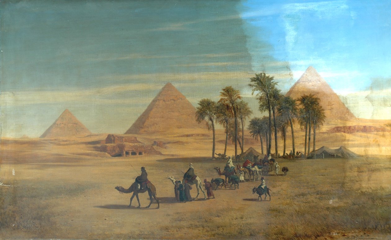 Pyramiderna i Giza, Egypten av Albert August Zimmermann