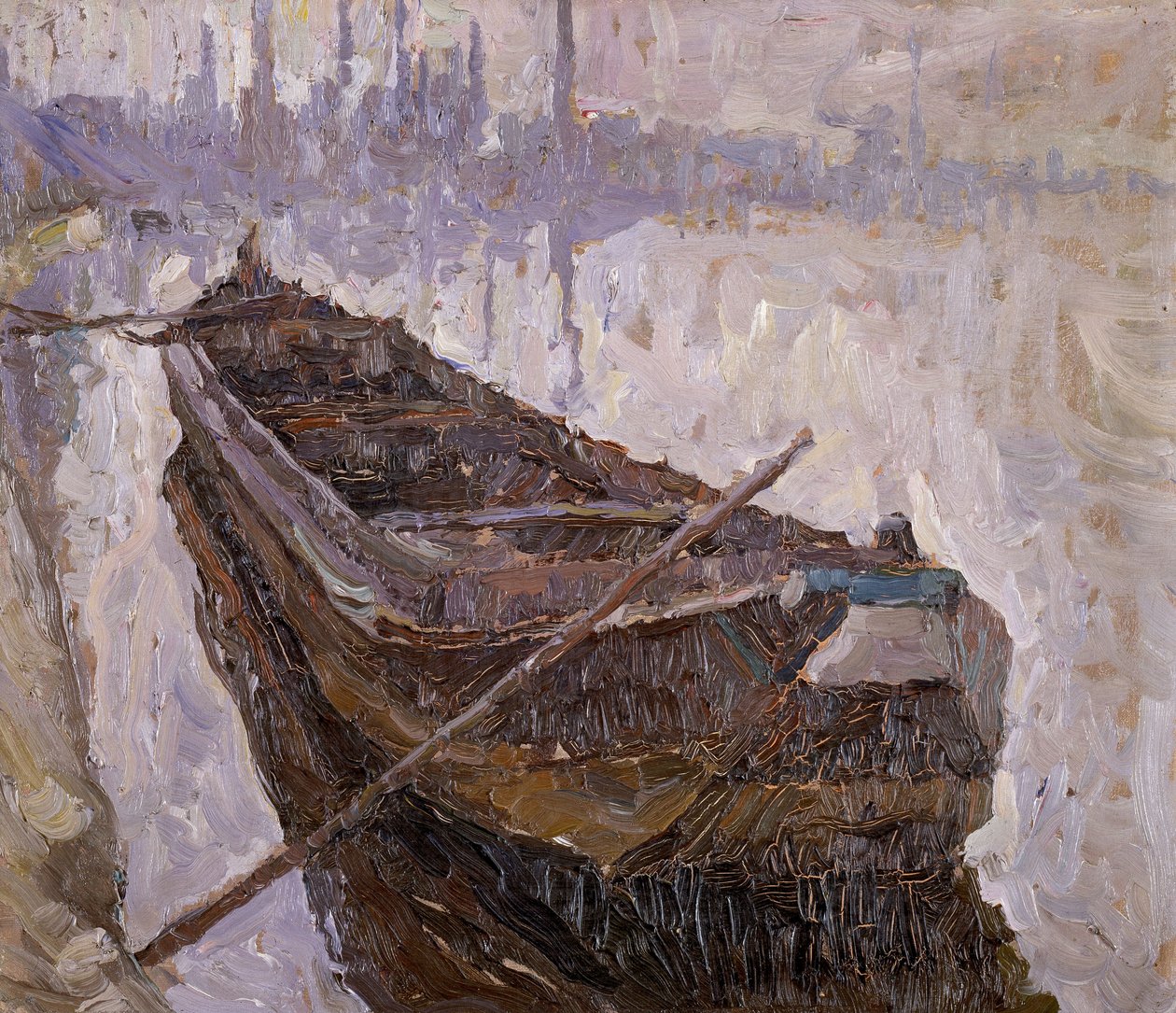 Inlandsfartyg på Meuse av Albert Baertsoen