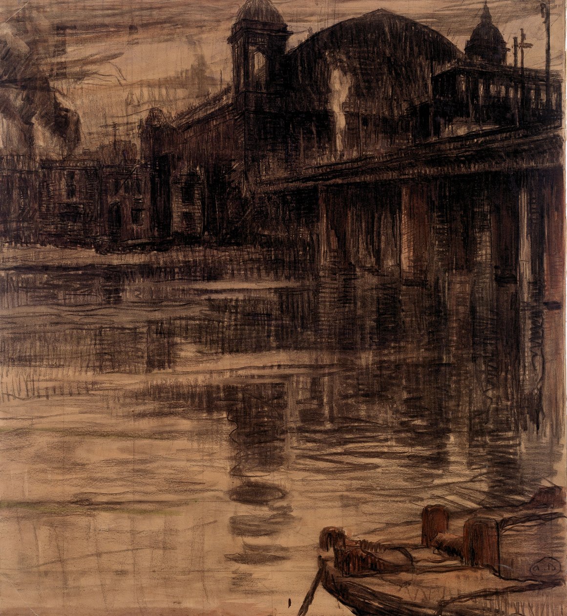 Cannon Street Station i London av Albert Baertsoen