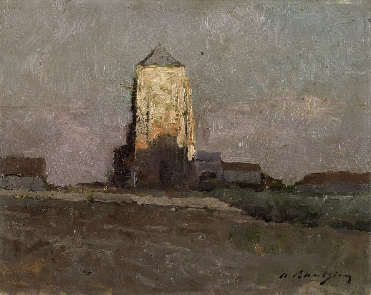 Kyrkan i Mariakerke (Oostende) av Albert Baertsoen