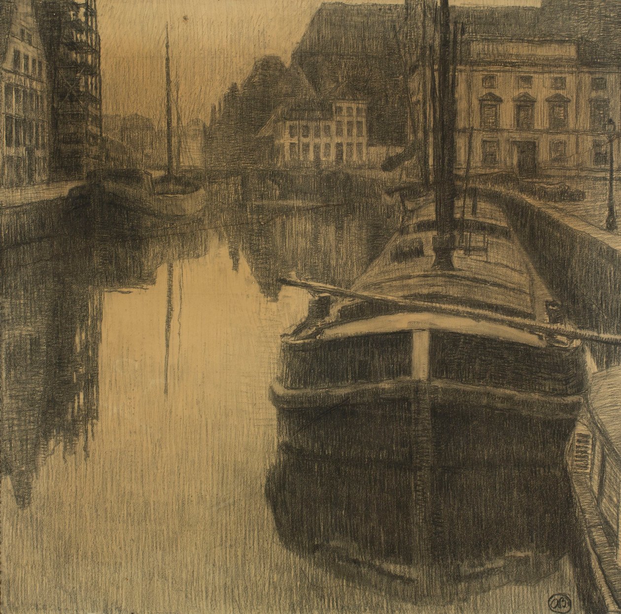 Gent om kvällen av Albert Baertsoen