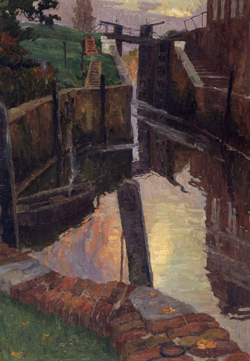 Det gamla slussverket vid Schelde av Albert Baertsoen