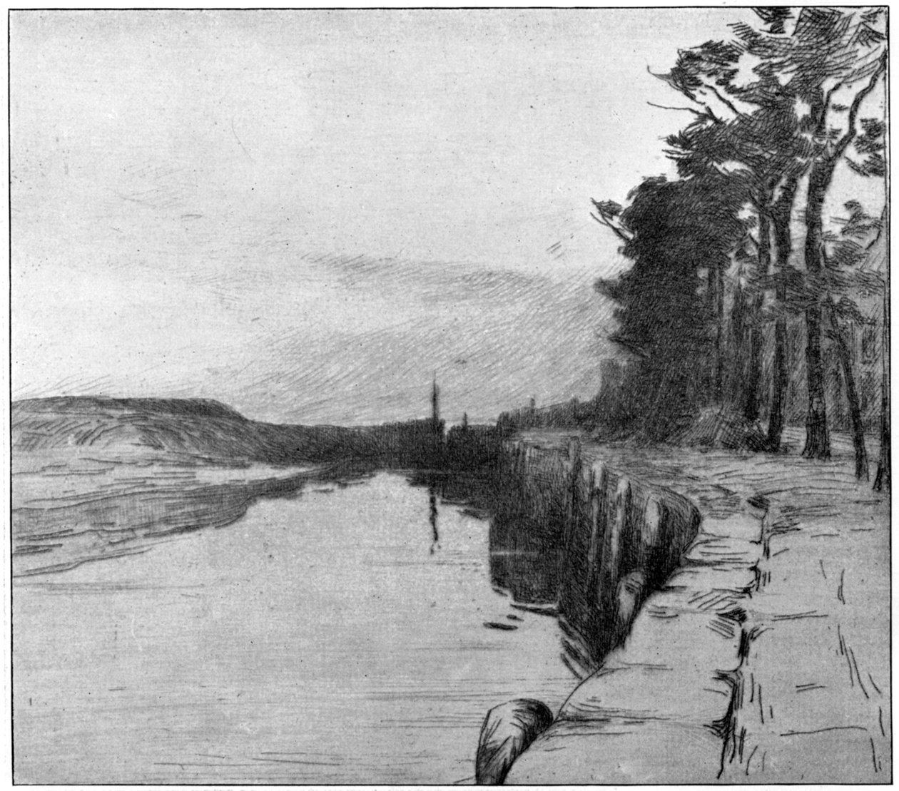 Den gamla hamnen, Veere, 1898. av Albert Baertsoen