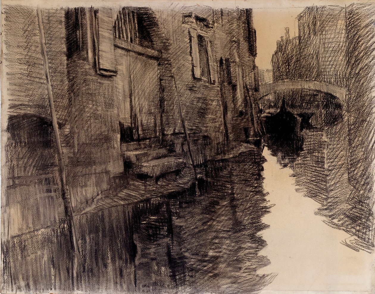 Ponte San Francesco i Venedig av Albert Baertsoen