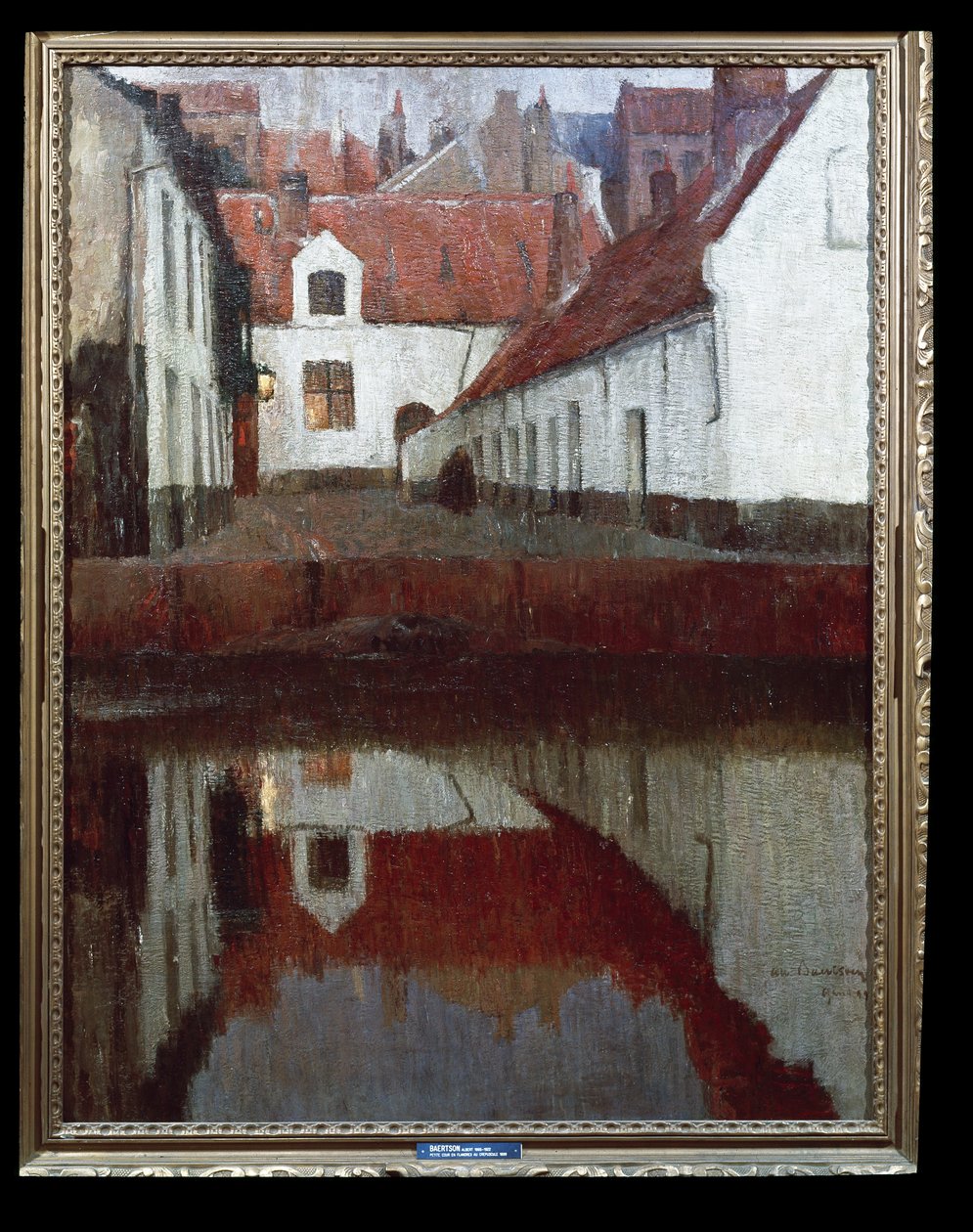Liten innergård i Flandern i skymningen av Albert Baertsoen