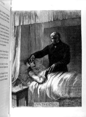 Jean Valjean stänger Fantines ögon, illustration från 