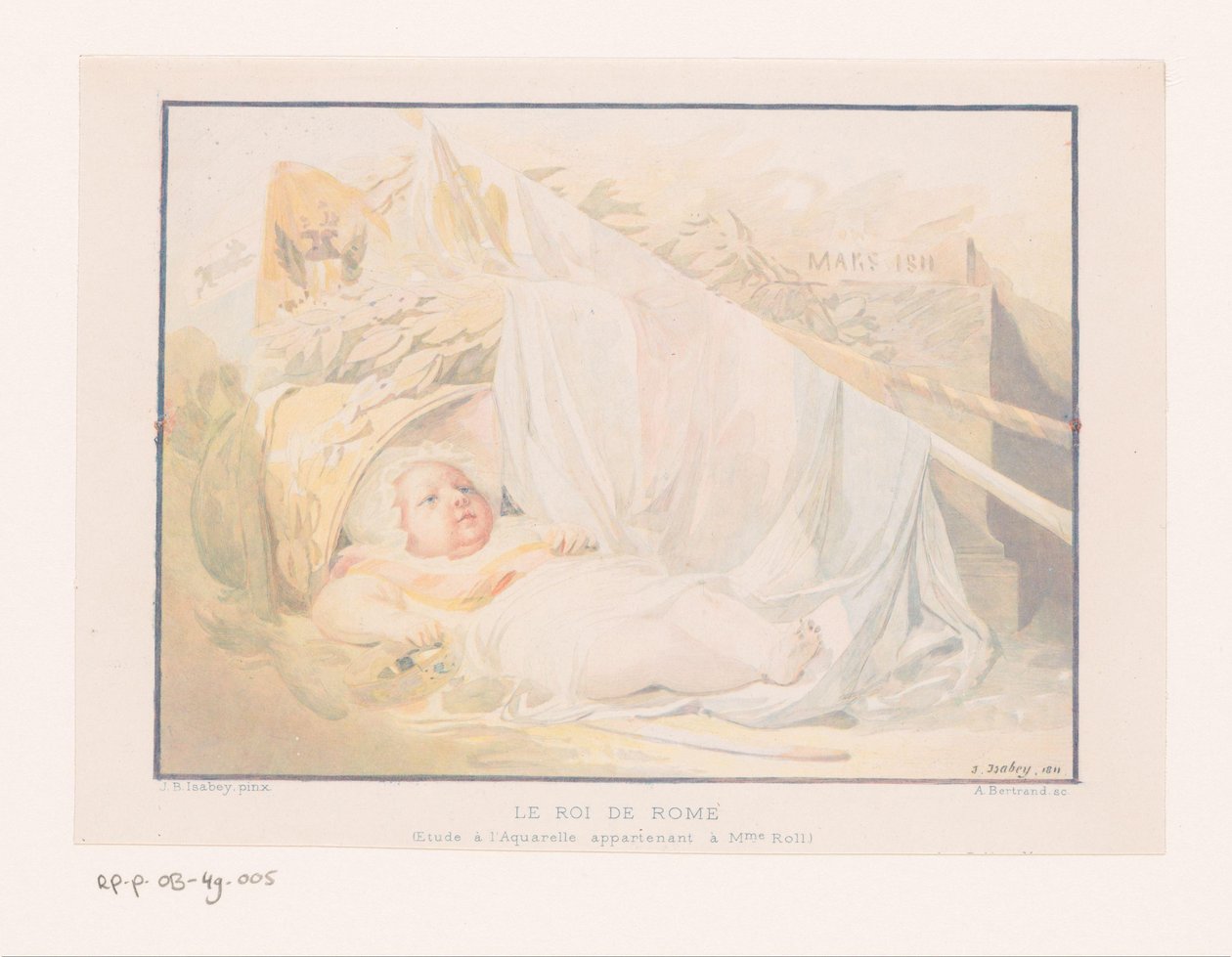 Baby med kungliga attribut Le Roi de Rome (titel på objekt) av Albert Bertrand