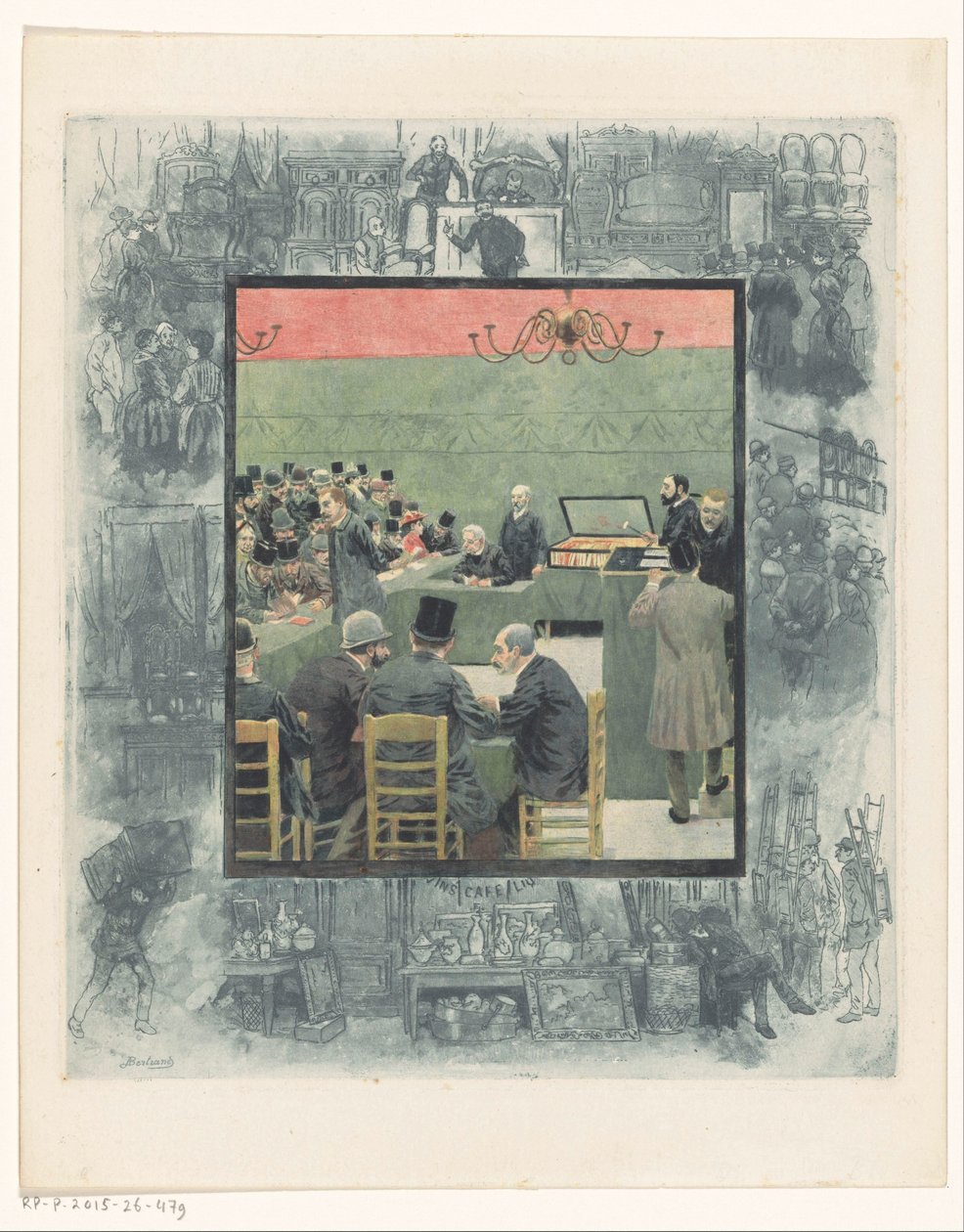 Bokauktion av Albert Bertrand