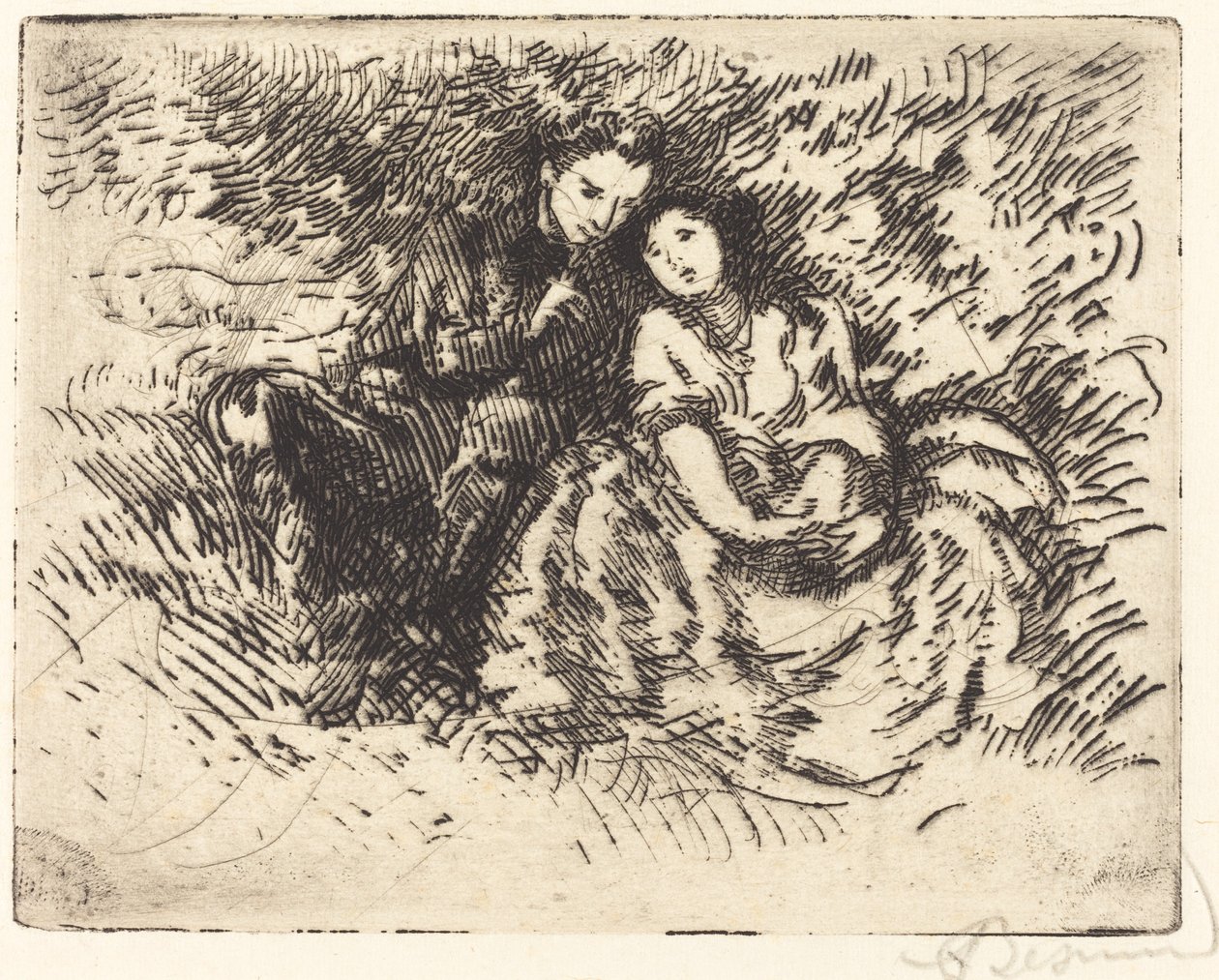 Amorous Conversation (Conversation amoureuse) av Albert Besnard