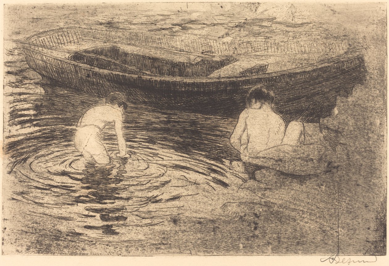 Bad i Talloires av Albert Besnard