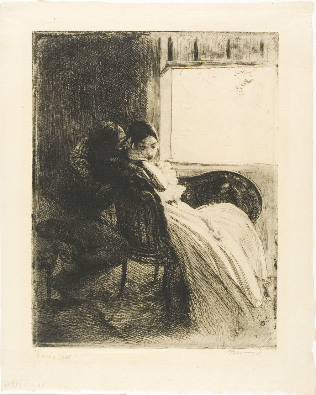 Flirt, platta sex från Woman av Albert Besnard